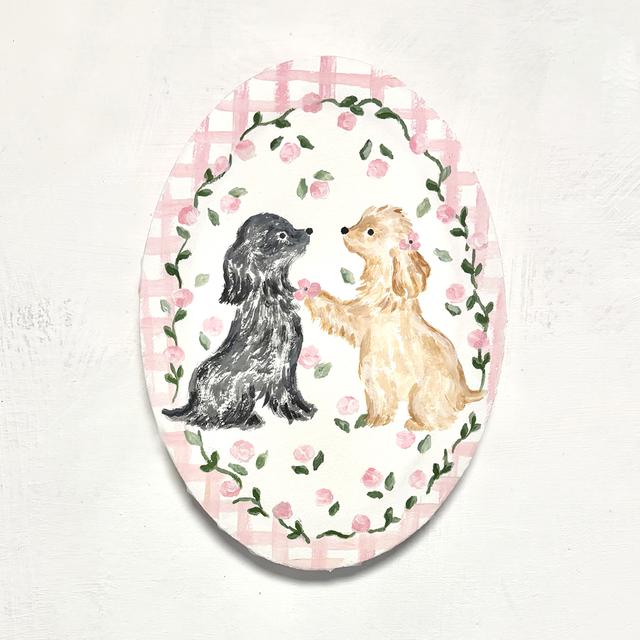 【利光春華・原画】No.5 バトンタッチ(Nico&Cocoa)　※会期終了後6月中の発送予定