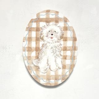 【利光春華・原画】No.14 幸せを運んでくれるワンちゃん (sena)　※会期終了後6月中の発送予定