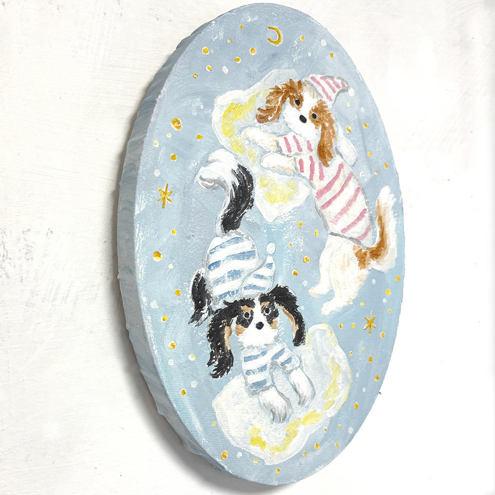 【利光春華・受注制作作品】No.2 ふかふかのベッドでおやすみなさい(Merci&Oui) 　※会期終了後７月中の発送予定