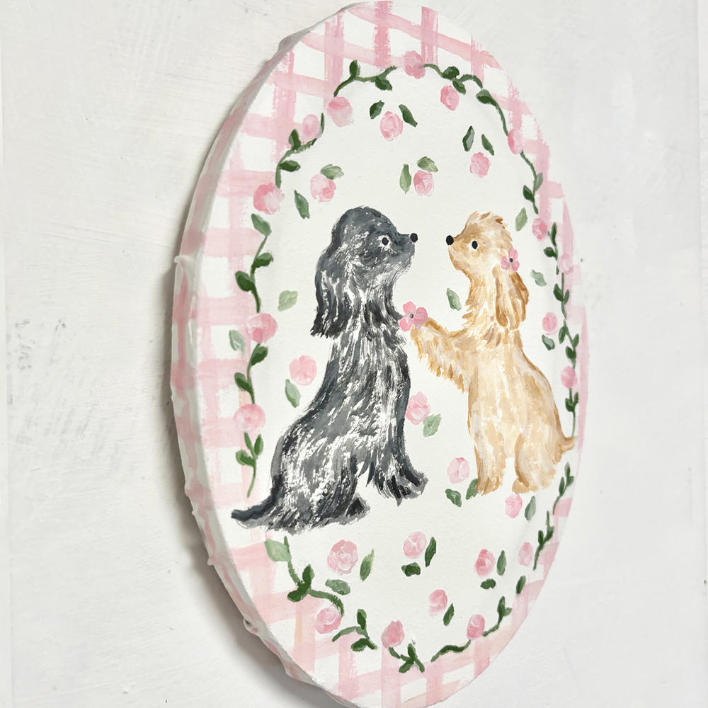 【利光春華・受注制作作品】No.5 バトンタッチ(Nico&Cocoa)　※会期終了後７月中の発送予定