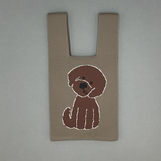 北村人 BROWN POODLE ブラウンプードル ニット ミニマルシェバッグ 【bpbp】