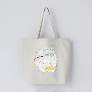 【利光春華】作品”パジャマパーティー”トートバッグ Gray