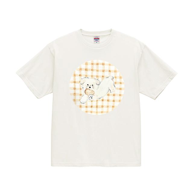 【利光春華】作品”パンが好き！”  Tシャツ cream