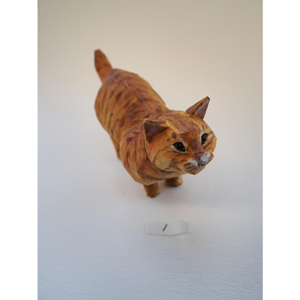 【バンナイリョウジ作品】①茶トラ(立)　※6月下旬頃ご配送予定