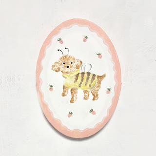 【利光春華・原画(後期)】No.32 みつばちといちご(Moco) ※会期終了後6月中の発送予定