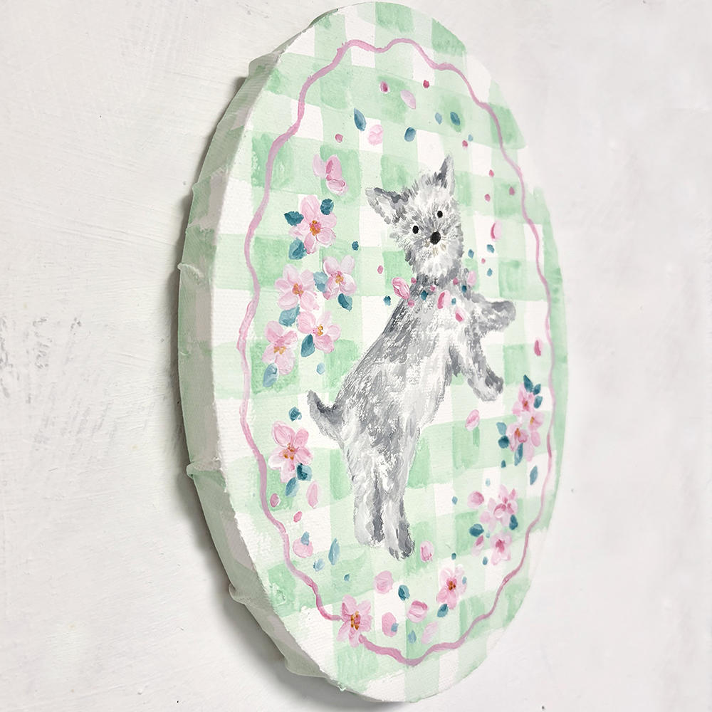 【利光春華・受注制作作品(後期)】No.25 お花見しよ！（Tiara）※会期終了後７月中の発送予定