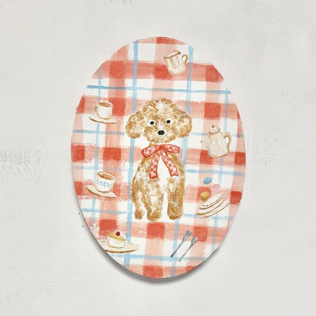 【利光春華・受注制作作品(後期)】No.35 お茶会しましょ (Ron) ※会期終了後７月中の発送予定