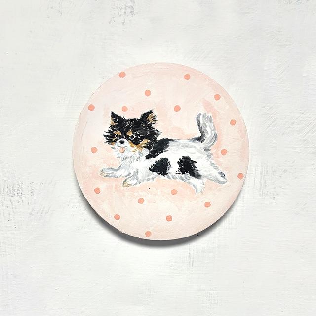 【利光春華・受注制作作品(後期)】No.40 お空から見守ってるよ！（Happy）※会期終了後７月中の発送予定