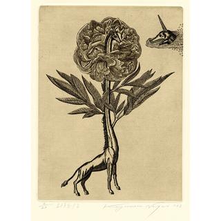 【サイン入り】永井一正 銅版画作品 「LIFE 13」
