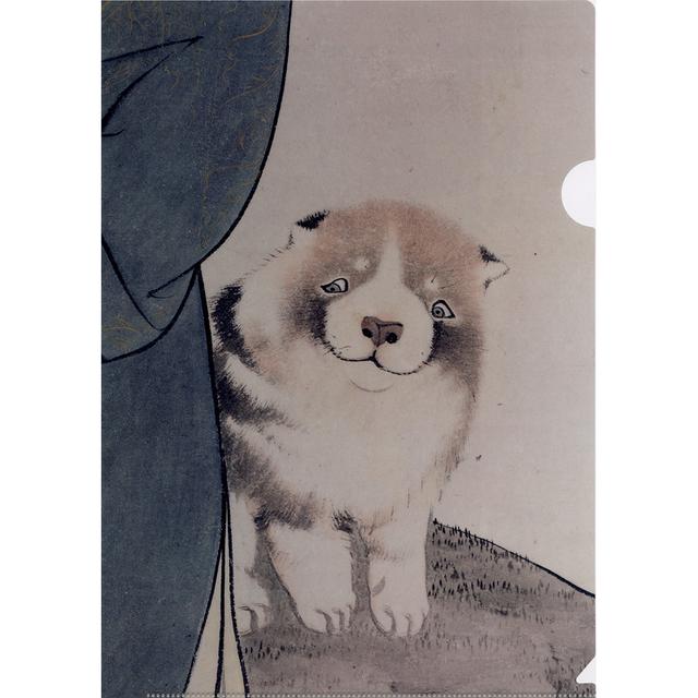 長沢蘆雪「童子に狗子図」　A4 クリアファイル