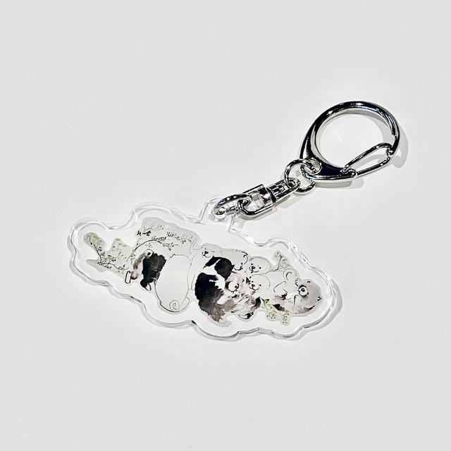 長沢蘆雪「菊花子犬図」　アクリルキーホルダー
