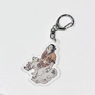 長沢蘆雪「引きずられ犬」　アクリルキーホルダー