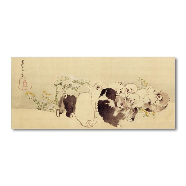 長沢蘆雪「菊花子犬図」　一筆箋
