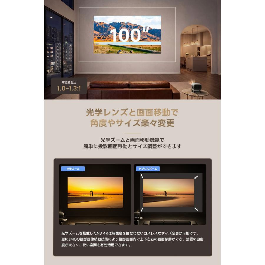 【ご予約受付中/特別価格】JMGO(ジェイエムゴー) プロジェクター N3 4K