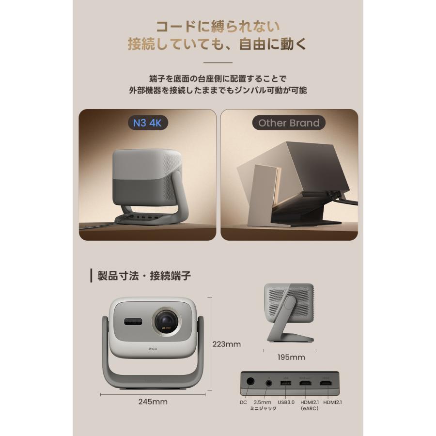 【ご予約受付中/特別価格】JMGO(ジェイエムゴー) プロジェクター N3 4K