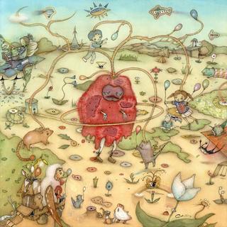 【ご予約受付】【かいじゅうたちの楽園】複製画「虹のピグモン」※納期はご注文から１カ月半～２カ月ほどで発送予定。