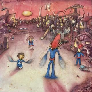 【ご予約受付】【かいじゅうたちの楽園】複製画「夕日に染まるメトロン星人」※納期はご注文から１カ月半～２カ月ほどで発送予定。