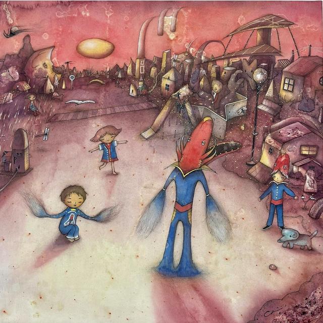 【ご予約受付】【かいじゅうたちの楽園】複製画「夕日に染まるメトロン星人」※納期はご注文から１カ月半～２カ月ほどで発送予定。
