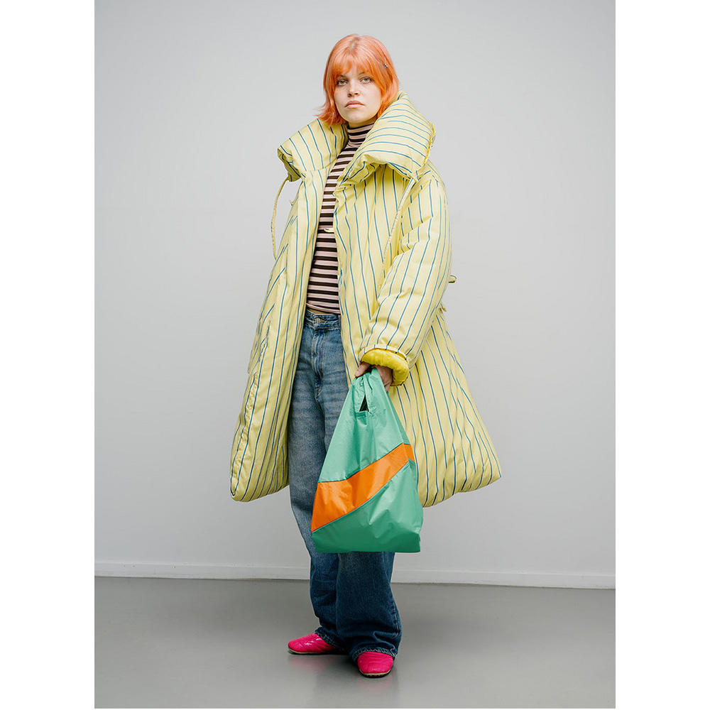 【SUSAN BIJL】The New Shopping BagHolly Green & OrangeM