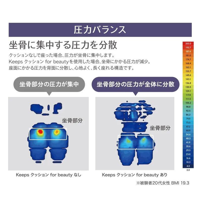 西川 Keepsクッション forbeauty ネイビー