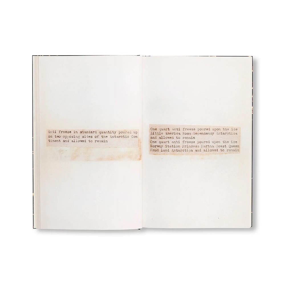 TERMINAL BOUNDARIES AND A NATURAL WATER COURSE DIVERTED REDUCED OR DISPLACED by Lawrence Weiner（ローレンス・ウェイナー） 作品集