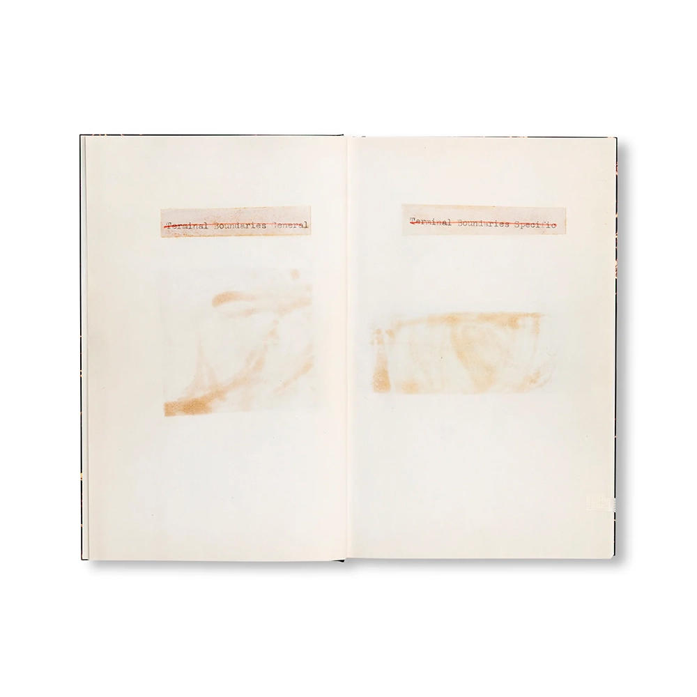 TERMINAL BOUNDARIES AND A NATURAL WATER COURSE DIVERTED REDUCED OR DISPLACED by Lawrence Weiner（ローレンス・ウェイナー） 作品集