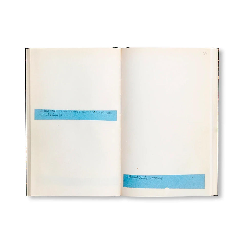 TERMINAL BOUNDARIES AND A NATURAL WATER COURSE DIVERTED REDUCED OR DISPLACED by Lawrence Weiner（ローレンス・ウェイナー） 作品集