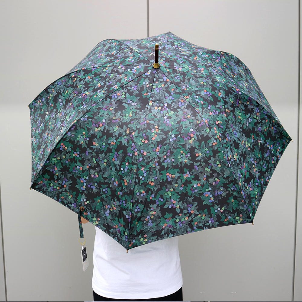 イイダ傘店 晴雨兼用傘 ダークブルーベリー