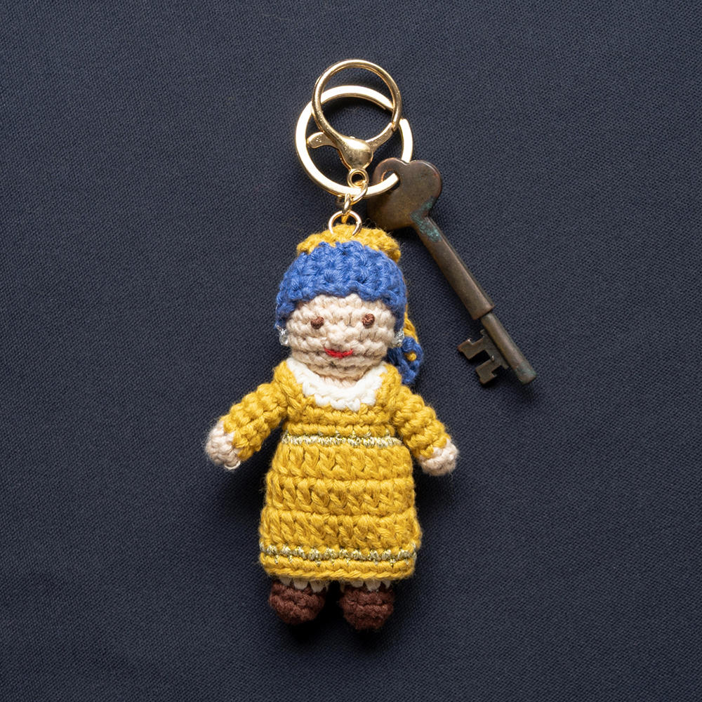 Crochet Keyring　GIRL WITH PEARL EARRING（ガール ウィズ パールイヤリング）クロシェットキーリング