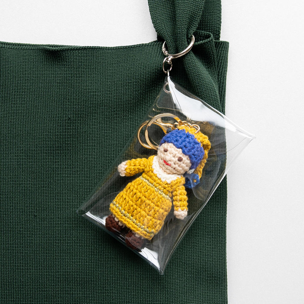 Crochet Keyring　GIRL WITH PEARL EARRING（ガール ウィズ パールイヤリング）クロシェットキーリング
