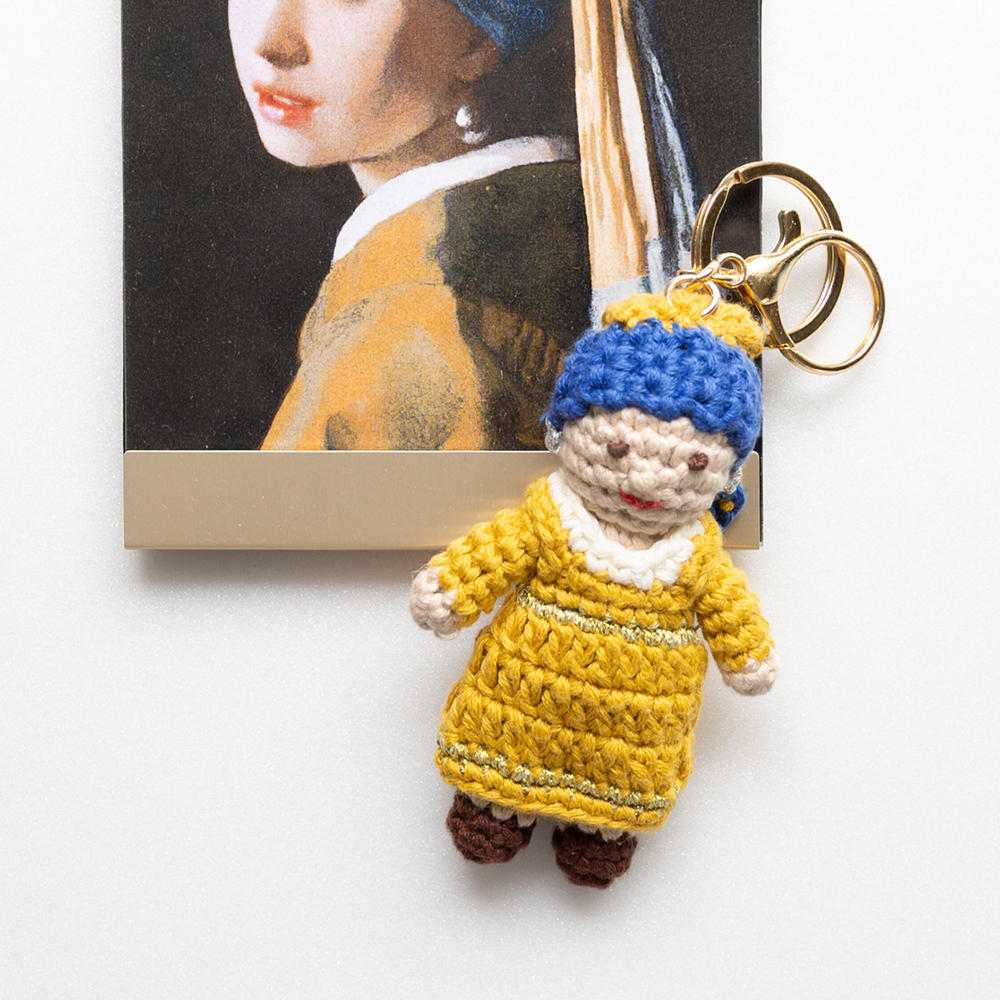 Crochet Keyring　GIRL WITH PEARL EARRING（ガール ウィズ パールイヤリング）クロシェットキーリング