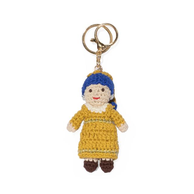 Crochet Keyring　GIRL WITH PEARL EARRING（ガール ウィズ パールイヤリング）クロシェットキーリング