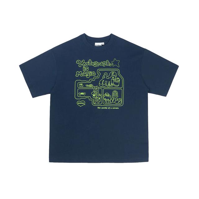 【Same Paper×ancco／ネイビー／サイズの選択可】Photography is Magic Short Sleeve T-shirt Tシャツ