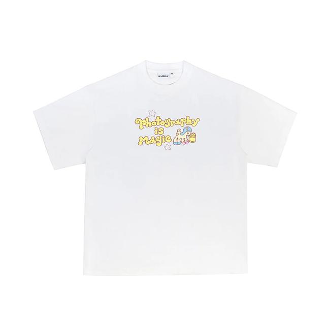 【Same Paper×ancco／ホワイト／サイズの選択可】Photography is Magic Short Sleeve T-shirt Tシャツ