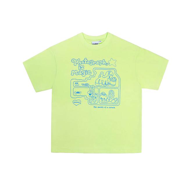 【Same Paper×ancco／グリーン／サイズの選択可】Photography is Magic Short Sleeve T-shirt Tシャツ