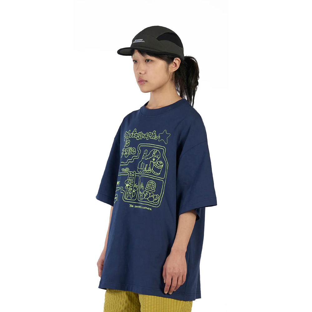 【Same Paper×ancco／ネイビー／サイズの選択可】Photography is Magic Short Sleeve T-shirt Tシャツ