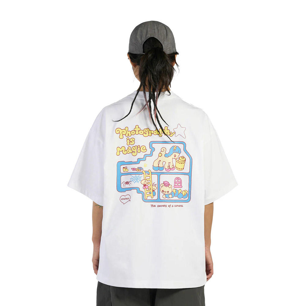 【Same Paper×ancco／ホワイト／サイズの選択可】Photography is Magic Short Sleeve T-shirt Tシャツ