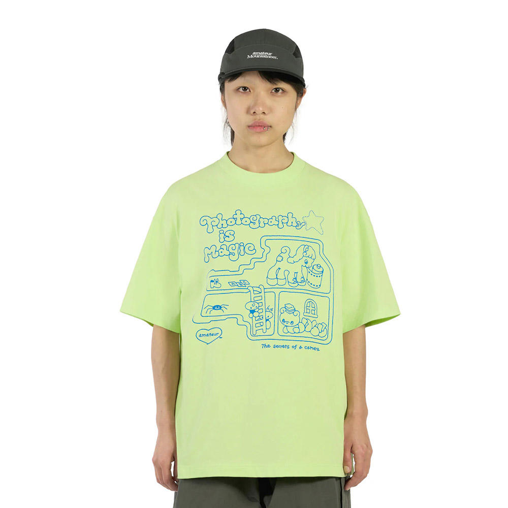 【Same Paper×ancco／グリーン／サイズの選択可】Photography is Magic Short Sleeve T-shirt Tシャツ