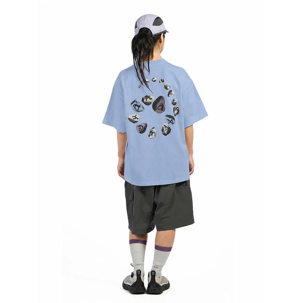 【Same Paper／ブルー／サイズの選択可】Spiral Stone T-shirt Tシャツ