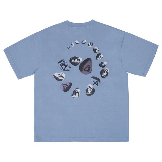 【Same Paper／ブルー／サイズの選択可】Spiral Stone T-shirt Tシャツ
