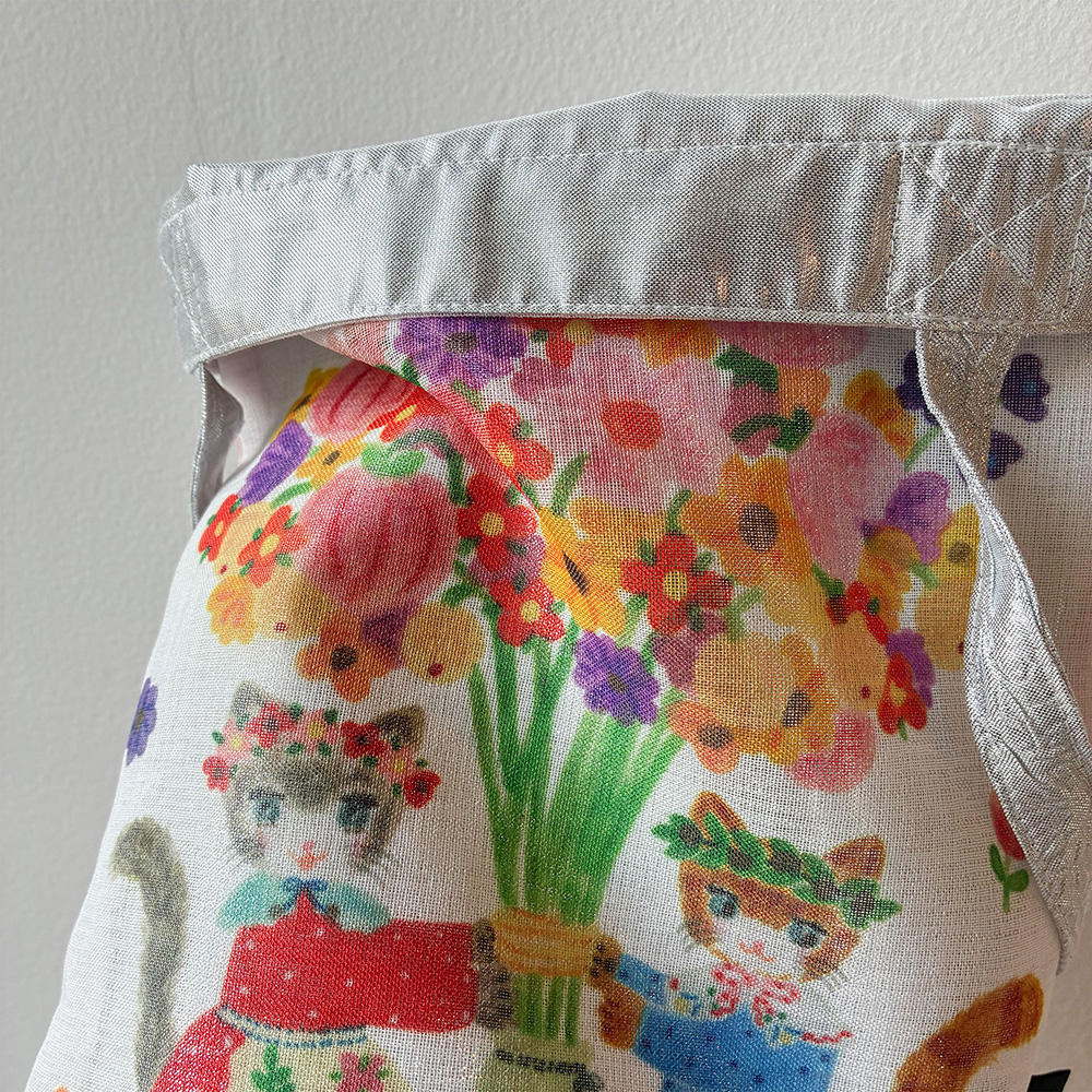 布川愛子　BOIL LAYERED MINI TOTE BAG ボイル生地 レイヤード ミニトートバッグ -BOUQUET- CAT&CAT
