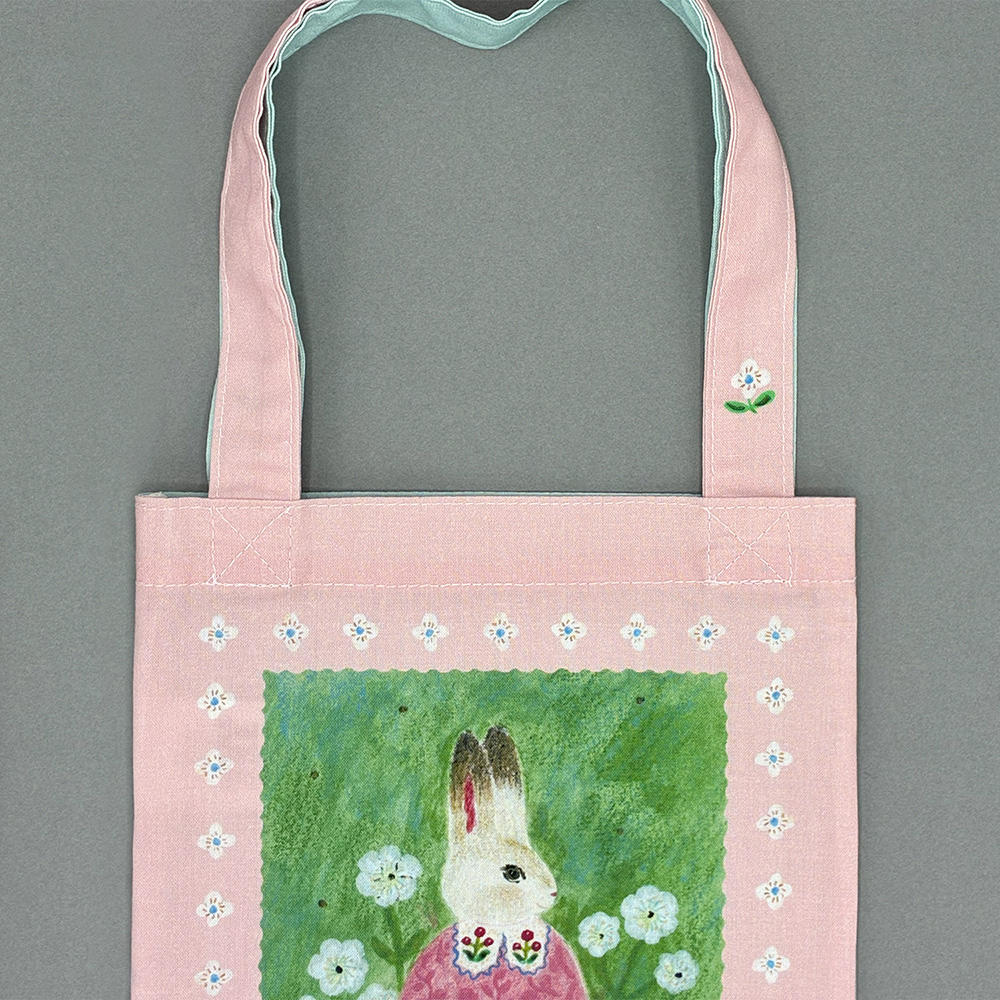 布川愛子　SHEETING MINI TOTE BAG シーチング ミニトートバッグ -BLOOM-