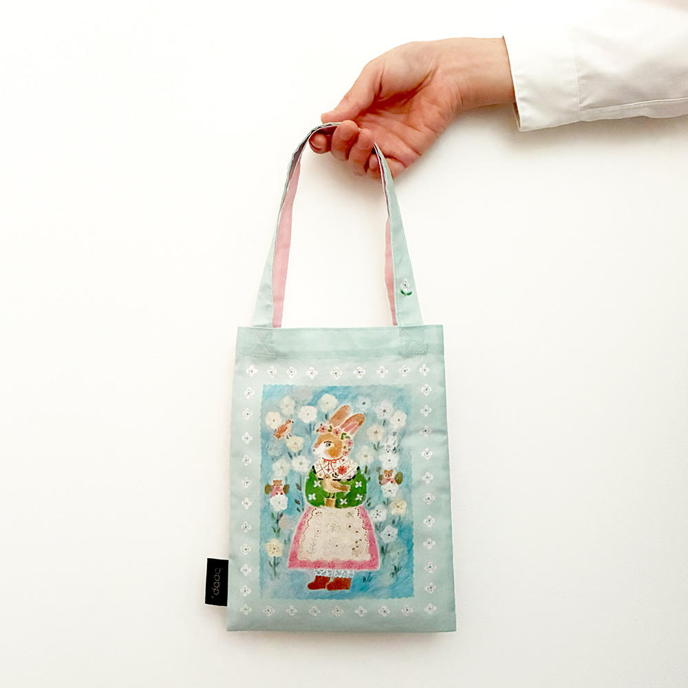 布川愛子　SHEETING MINI TOTE BAG シーチング ミニトートバッグ -BLOOM-