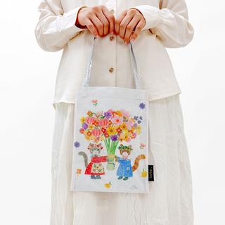 布川愛子　BOIL LAYERED MINI TOTE BAG ボイル生地 レイヤード ミニトートバッグ -BOUQUET- CAT&CAT