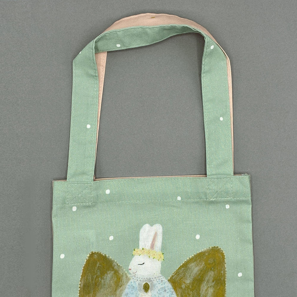 布川愛子　SHEETING MINI TOTE BAG シーチング ミニトートバッグ -PRAY-