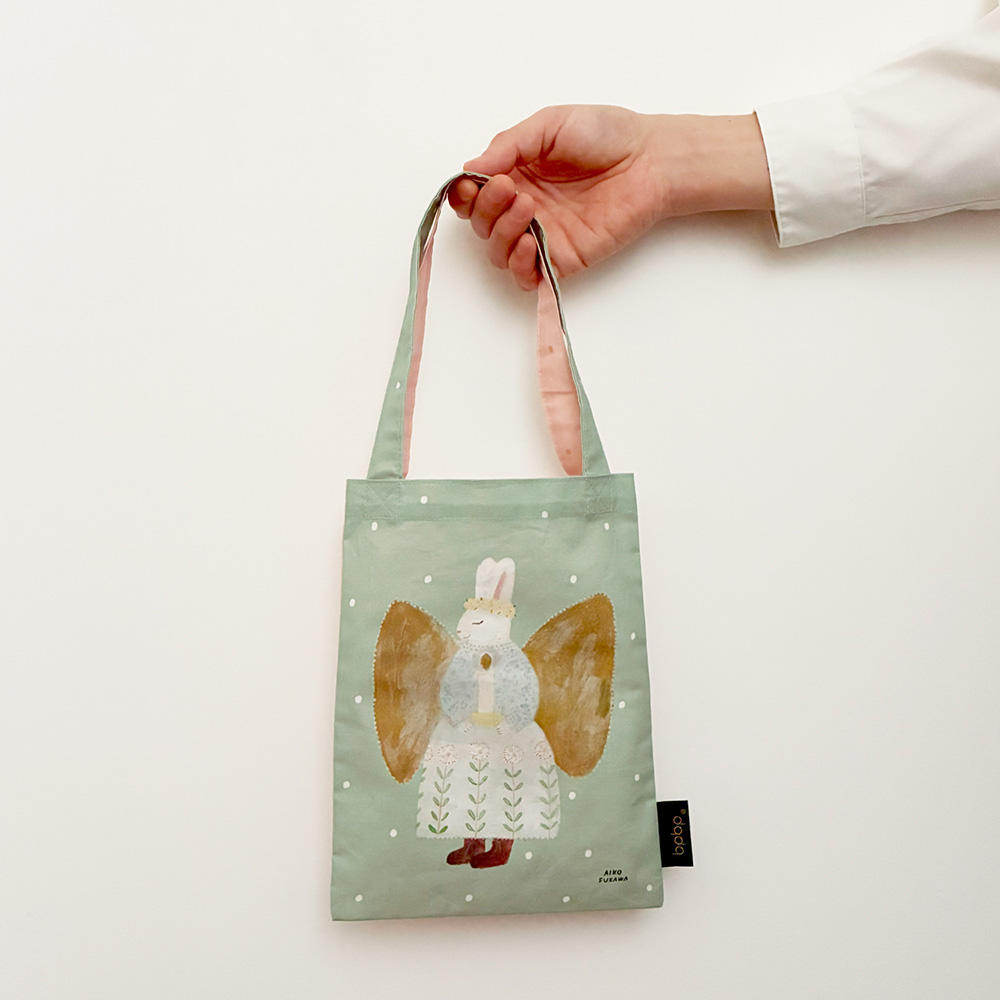 布川愛子　SHEETING MINI TOTE BAG シーチング ミニトートバッグ -PRAY-