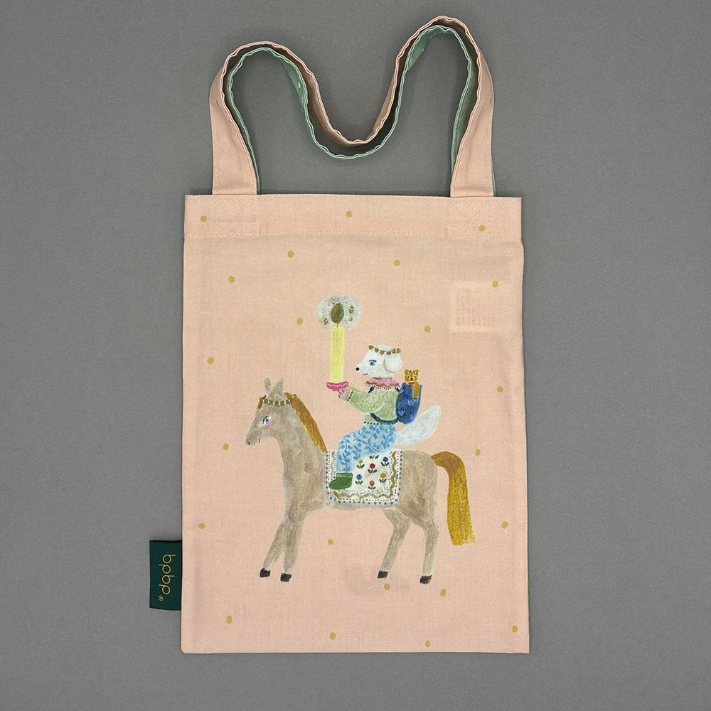布川愛子　SHEETING MINI TOTE BAG シーチング ミニトートバッグ -PRAY-