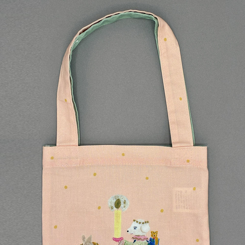 布川愛子　SHEETING MINI TOTE BAG シーチング ミニトートバッグ -PRAY-