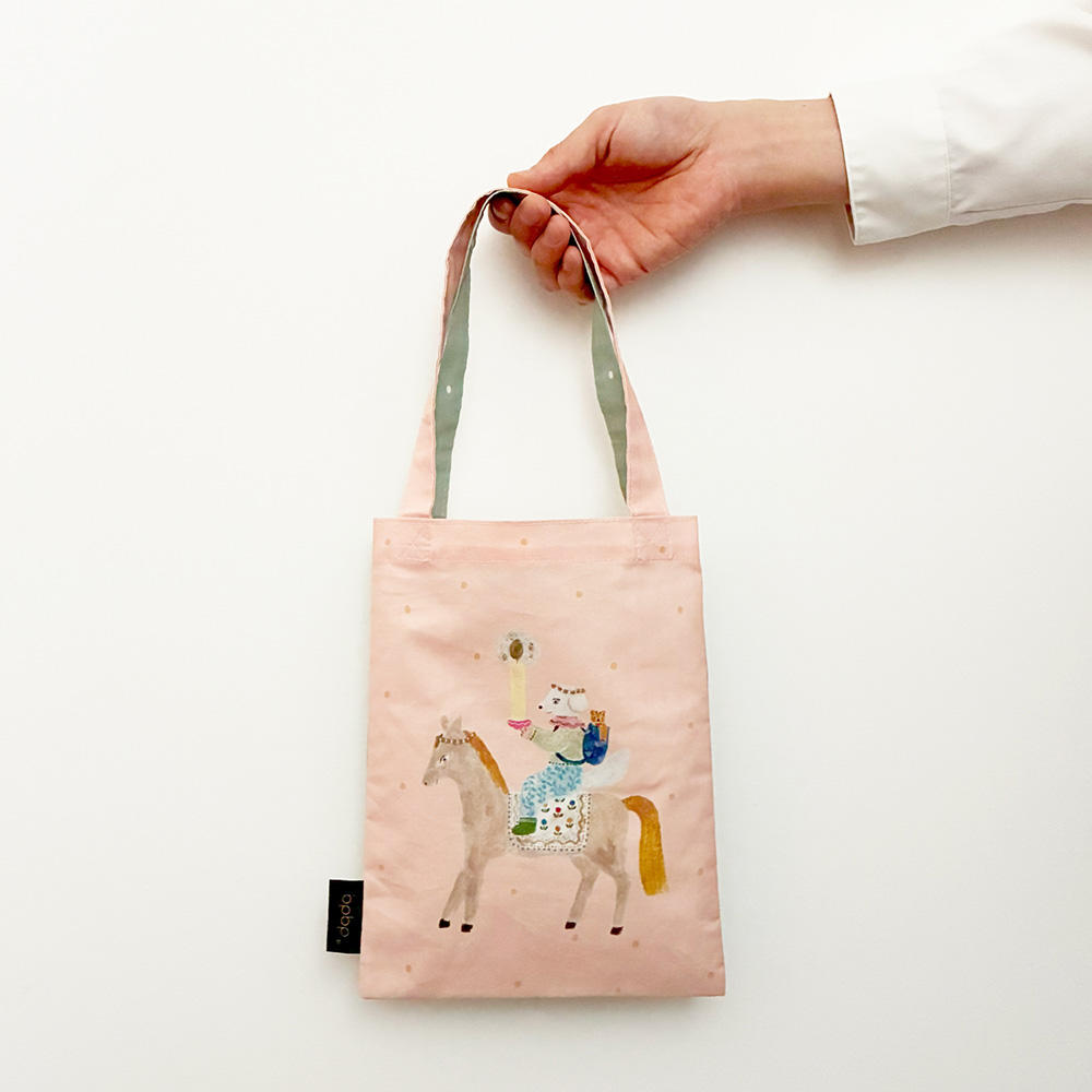 布川愛子　SHEETING MINI TOTE BAG シーチング ミニトートバッグ -PRAY-