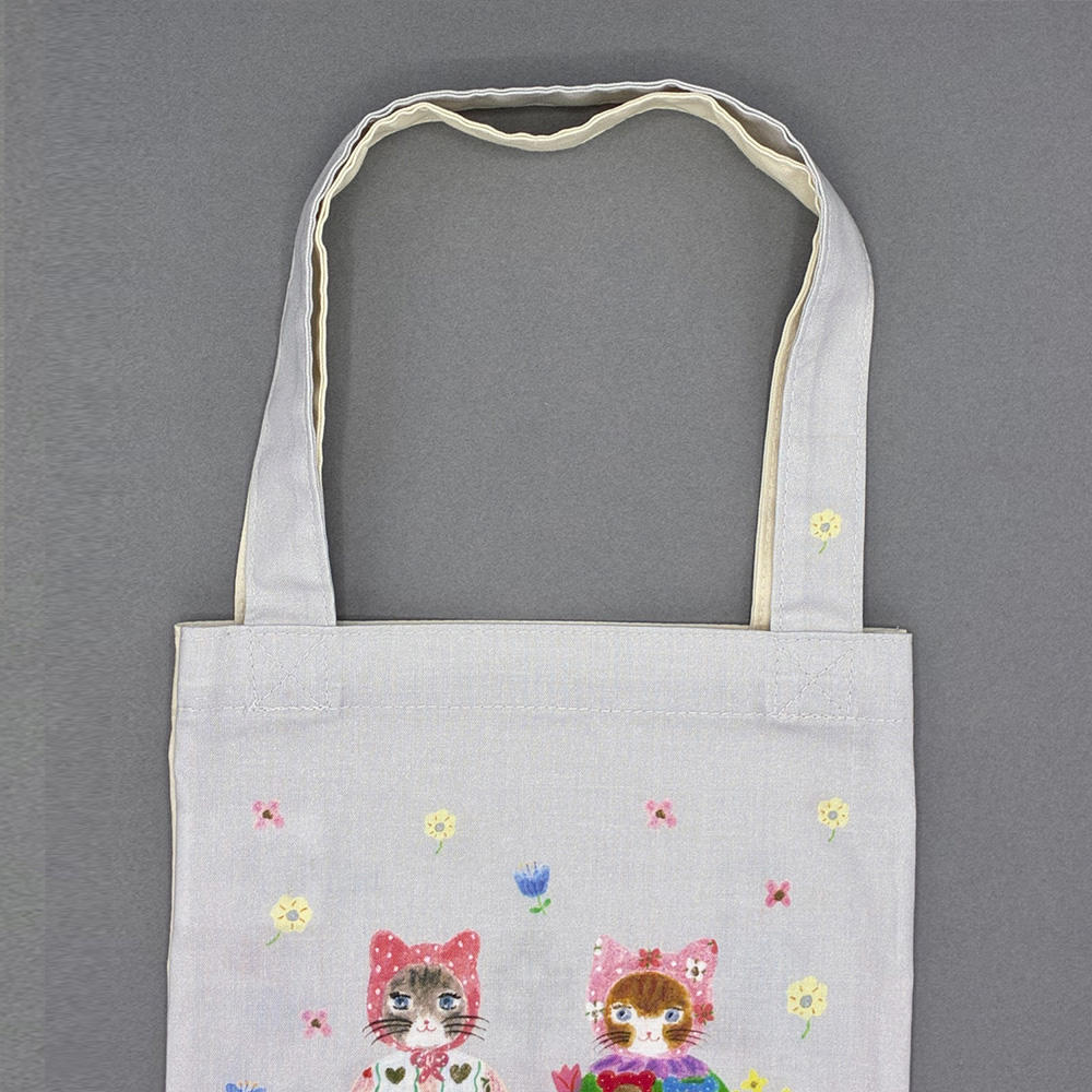 布川愛子　SHEETING MINI TOTE BAG シーチング ミニトートバッグ -FRIENDS-